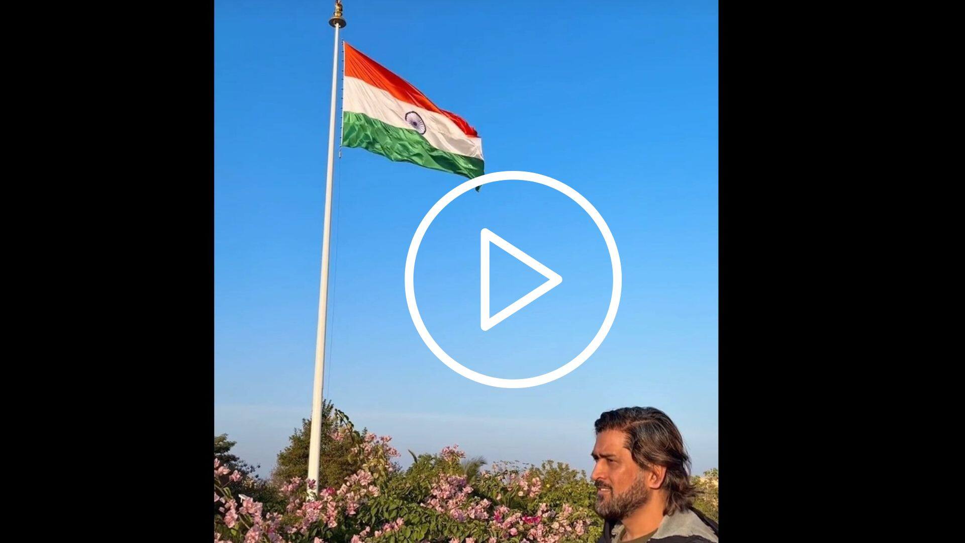 [Watch] MS Dhoni Celebrates Republic Day 2024 With High-Flying Indian National Flag